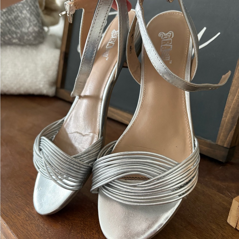 Brash Silver Strappy Sandals